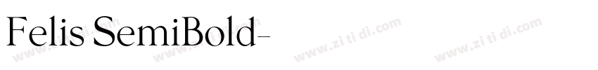 Felis SemiBold字体转换
